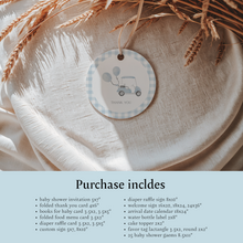 Load image into Gallery viewer, Editable Blue Golf Baby Shower invitation bundle