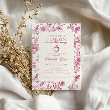 Load image into Gallery viewer, 2019 Burgundy pumpkin baby shower mini set