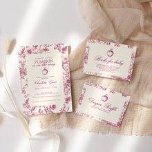 Load image into Gallery viewer, 2019 Burgundy pumpkin baby shower mini set