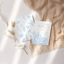 Load image into Gallery viewer, Corjl editable blue tolie de jouy baby in bloom 2 2015