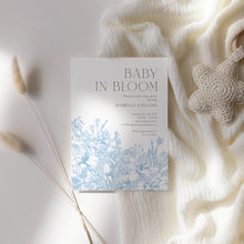 Load image into Gallery viewer, Corjl editable blue tolie de jouy baby in bloom 2 2015