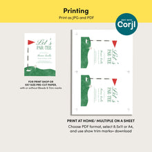 Load image into Gallery viewer, 0311 golf let's par-tee invitation template