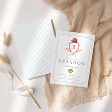 Load image into Gallery viewer, 0314 red blue baseball monogram birthday template