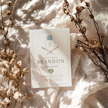 Load image into Gallery viewer, 0314 blue baseball monogram birthday template