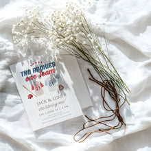 Load image into Gallery viewer, 0314 twins brothers baseball birthday invitation template