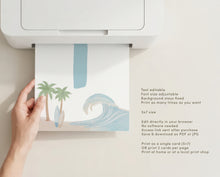 Load image into Gallery viewer, The Big One Photo Banner Set Editable Surf Birthday Coastal Beach Boy 1st Bday Decor 0338