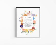 Load image into Gallery viewer, Flower Beatitudes set of 9 art prints