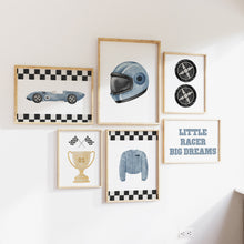 Load image into Gallery viewer, Watercolor car racer gallery wall set of 6 art print 07-31706