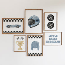 Load image into Gallery viewer, Watercolor car racer gallery wall set of 6 art print 07-31706