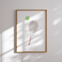 Load image into Gallery viewer, Watercolor pink tennis gallery wall art 07-27702