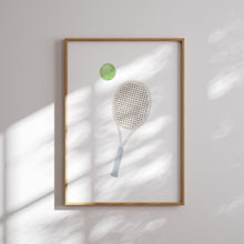 Load image into Gallery viewer, Watercolor blue tennis gallery wall art prints 07-27701