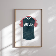 Load image into Gallery viewer, Watercolor Soccer gallery wall art set of 6 prints 07-27306