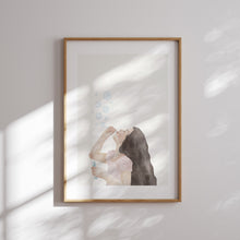 Load image into Gallery viewer, watercolor pink girls coastal gallery wall art prints 07-284