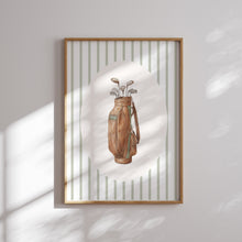 Load image into Gallery viewer, Sage Green Vintage Teddy Bear Golf Gallery Wall Art Prints 07-353