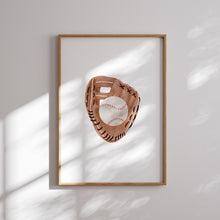 Load image into Gallery viewer, Watercolor red baseball gallery wall art set of 6 prints 07-27301