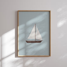 Load image into Gallery viewer, Blue Nursery Gingham Preppy Art Print (choose you print) 07-265