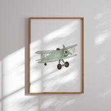 Load image into Gallery viewer, Sage green transportation boys room set of 6 gallery wall art prints 07-24803