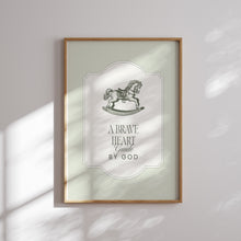Load image into Gallery viewer, Sage Green Vintage Christian Polo Teddy Bear Prints, Bible Verse Gallery Art 07-352