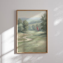 Load image into Gallery viewer, Sage Green Vintage Teddy Bear Golf Gallery Wall Art Prints 07-353