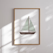 Load image into Gallery viewer, Sage green transportation boys room set of 6 gallery wall art prints 07-24803