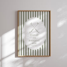 Load image into Gallery viewer, Sage Green Vintage Christian Polo Teddy Bear Prints, Bible Verse Gallery Art 07-352