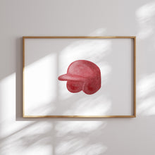 Load image into Gallery viewer, Watercolor red baseball gallery wall art set of 6 prints 07-27301