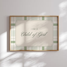 Load image into Gallery viewer, Sage Green Vintage Christian Polo Teddy Bear Prints, Bible Verse Gallery Art 07-352