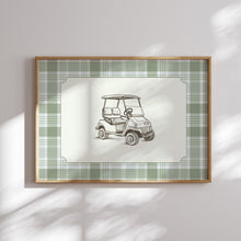 Load image into Gallery viewer, Sage Green Vintage Teddy Bear Golf Gallery Wall Art Prints 07-353