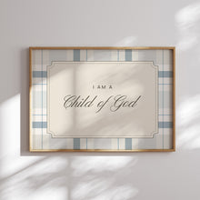 Load image into Gallery viewer, Blue Vintage Christian Teddy Bear Prints, Bible Verse Gallery Art 07-352