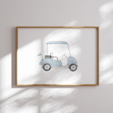 Load image into Gallery viewer, Blue golf watercolor hand drawn gallery wall art prints 07-27102