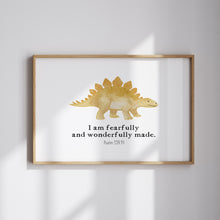 Load image into Gallery viewer, Dinosaurs Kids Bible verse set of 6 wall art print 07-349