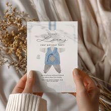 Load image into Gallery viewer, 0304 Blue Korean hanbok Doljanchi invitation