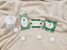Load image into Gallery viewer, Corjl green golf caddie Editable baby shower gift favor tag template 0209