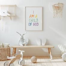 Load image into Gallery viewer, Watercolor colorful I am a child of God art print 07-43