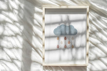 Load image into Gallery viewer, Watercolor earthy boho rainbow cloud sun set of 3 art prints 07-50