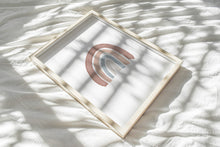 Load image into Gallery viewer, Watercolor earthy boho rainbow cloud sun set of 3 art prints 07-50