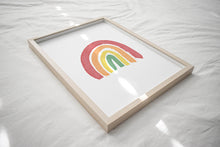 Load image into Gallery viewer, Watercolor colorful rainbow cloud sun set of 3 art prints 07-50