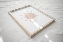 Load image into Gallery viewer, Watercolor neutral rainbow cloud sun set of 3 art prints 07-50