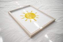 Load image into Gallery viewer, Watercolor colorful rainbow cloud sun set of 3 art prints 07-50