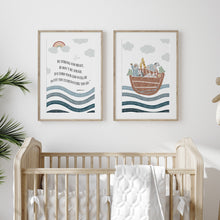 Load image into Gallery viewer, Watercolor Noah's ark art print 07-246