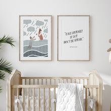 Load image into Gallery viewer, Watercolor Jesus illustration Matthew 14:22-23 art print 07-24402