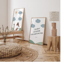 Load image into Gallery viewer, Watercolor Psalm 23 Jesus and sheep set of 2 art print 07-261