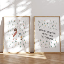 Load image into Gallery viewer, Watercolor Jesus is a Gardner set of 2 art print 07-260