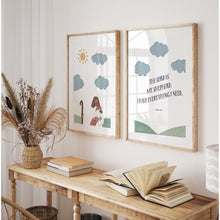 Load image into Gallery viewer, Watercolor Psalm 23 Jesus and sheep set of 2 art print 07-261