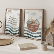 Load image into Gallery viewer, Watercolor Noah's ark art print 07-246