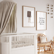 Load image into Gallery viewer, Watercolor blue boy Jesus loves me set of 2 art prints 07-24703