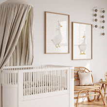 Load image into Gallery viewer, Watercolor Neutral Silly goose set of 2 art prints 07-27605