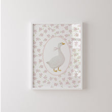 Load image into Gallery viewer, Watercolor Pink Blue Silly goose set of 2 art prints 07-27601