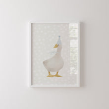 Load image into Gallery viewer, Watercolor Neutral Silly goose set of 2 art prints 07-27605
