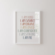 Load image into Gallery viewer, Watercolor boho pastel kids affirmation rainbow set of 2 art prints 07-26404